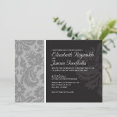 Invitations Silver Mariage damassé (Debout devant)