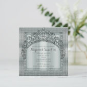 Invitations Silver Tiara Crown & Diamond Bling (Debout devant)