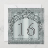 Invitations Silver Tiara Crown & Diamond Bling (Dos)