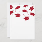 Invitations simple moderne Red Graduation Party (Dos)