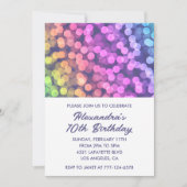 Invitations simples 10e anniversaire Confetti Rain (Devant)