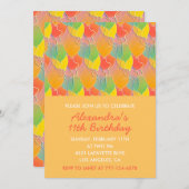 Invitations simples 11e anniversaire Balloons Mode (Devant / Derrière)