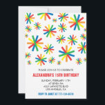 Invitations simples 15e anniversaire Confetti<br><div class="desc">Invitations simples 15ème anniversaire Confetti calligraphie typographie jalon classique élégant coloré féminin</div>