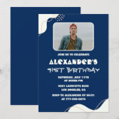 Invitations simples 41e anniversaire Hommes Photo  (Devant / Derrière)