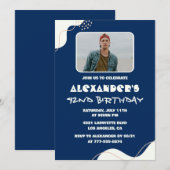 Invitations simples 42e anniversaire Homme Photo N (Devant / Derrière)