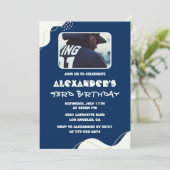 Invitations simples 43e anniversaire Hommes Photo  (Debout devant)