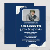 Invitations simples 84e anniversaire Homme Photo N (Devant / Derrière)
