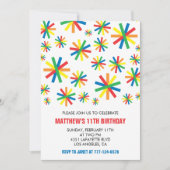 Invitations simples à 11e anniversaire Confetti Bo (Devant)
