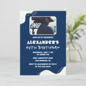 Invitations simples à 69e anniversaire Hommes Phot (Debout devant)