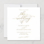 Invitations simples Chic Gold et White Wedding<br><div class="desc">Invitations simples Chic Gold et White Wedding</div>