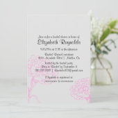 Invitations simples de douches nuptiales roses et  (Debout devant)
