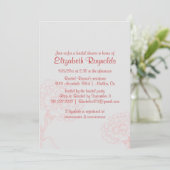 Invitations simples de douches nuptiales rouges (Debout devant)