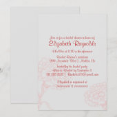 Invitations simples de douches nuptiales rouges (Devant / Derrière)