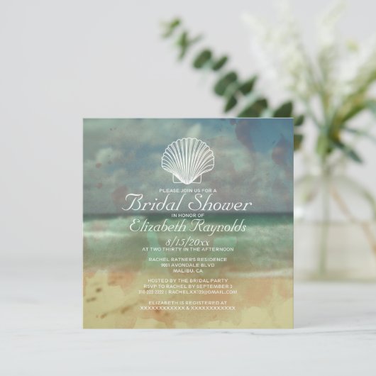 Invitations simples de Fête de la mariée de (Debout devant)