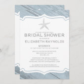 Invitations simples de Fête de la mariée de plage (Devant / Derrière)