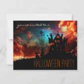 Invitations simples de fête d'Halloween pour enfan (Devant)