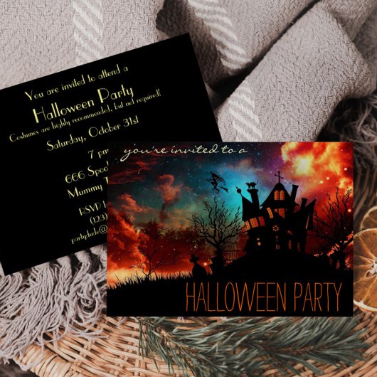 Invitations simples de fête d'Halloween pour enfan