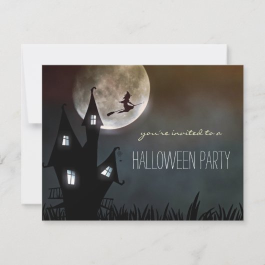 Invitations simples de fête d'Halloween pour enfan (Devant)