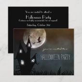 Invitations simples de fête d'Halloween pour enfan (Devant / Derrière)