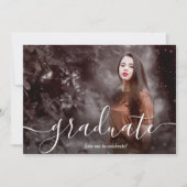 Invitations simples de la fête de graduation photo (Devant)