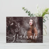Invitations simples de la fête de graduation photo (Debout devant)
