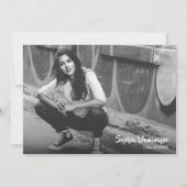 Invitations simples de la fête de graduation photo (Devant)