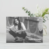 Invitations simples de la fête de graduation photo (Debout devant)