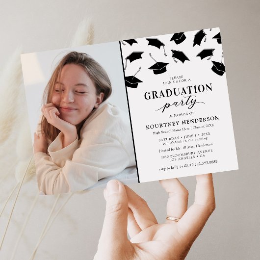 Invitations simples de la fête de graduation photo