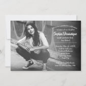 Invitations simples de la fête de graduation photo (Devant)