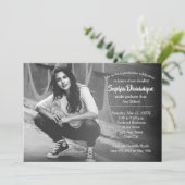 Invitations simples de la fête de graduation photo (Debout devant)