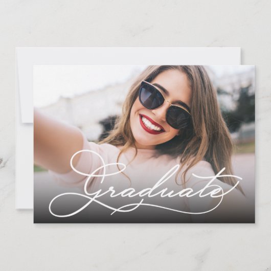 Invitations simples de la fête de graduation photo (Devant)