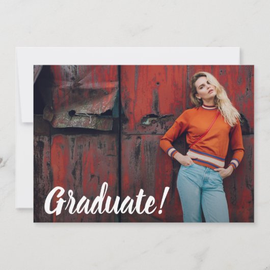 Invitations simples de la fête de graduation photo (Devant)