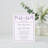 Invitations simples de mariage d'accent de Purple (Debout devant)
