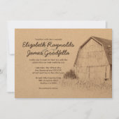 Invitations simples de mariage de ferme (Devant)