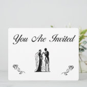 Invitations simples et élégantes de mariage (Debout devant)