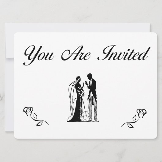 Invitations simples et élégantes de mariage (Devant)
