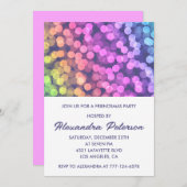 Invitations simples Friendsmans Confetti Rainbow (Devant / Derrière)