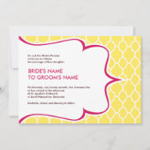 Invitations sinueuses de rose et de jaune (Devant)
