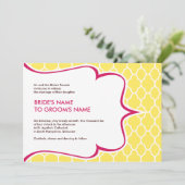 Invitations sinueuses de rose et de jaune (Debout devant)