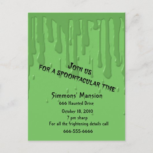 Invitations Slime Sèche (Devant)
