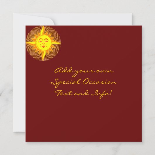 Invitations Solaires Souriantes (Dos)