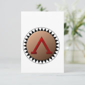 Invitations spartiates de bouclier (Debout devant)