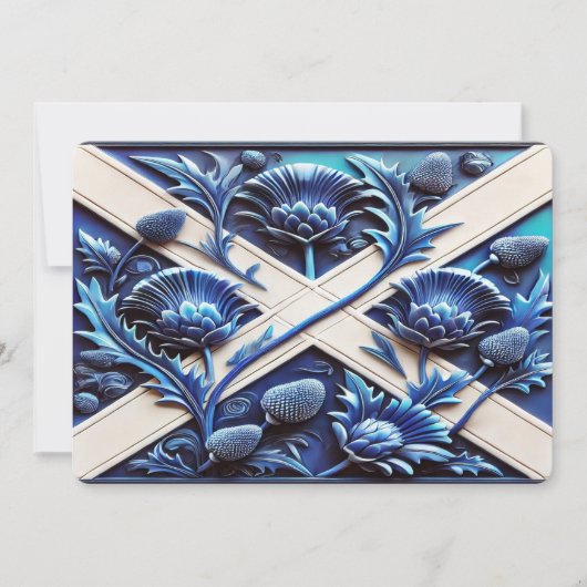Invitations spéciales avec Scottish Thistles (Devant)