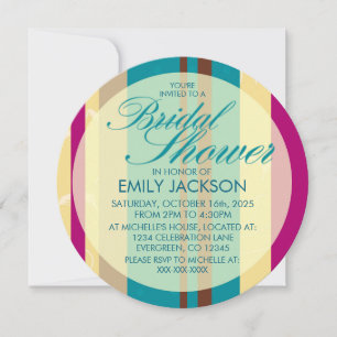 Invitations spéciales colorées de douche nuptiale