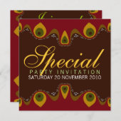 Invitations spéciales de déesse à flamme intérieur (Devant / Derrière)