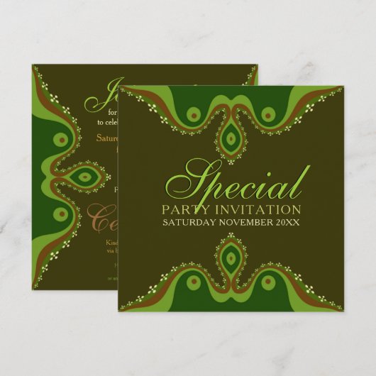 Invitations spéciales Terre Goddesian (Devant / Derrière)