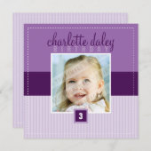 INVITATIONS SPÉCIAUX :: carré adorable 6SQ (Devant / Derrière)