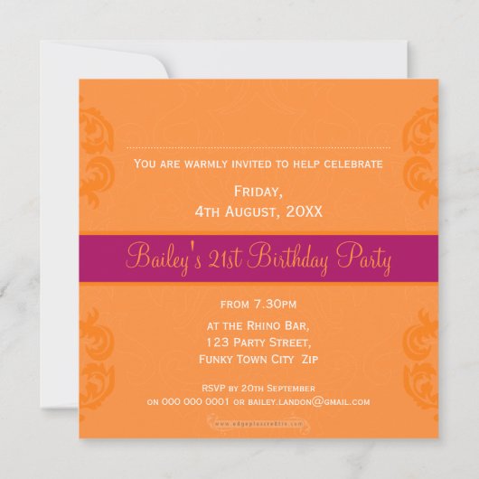 INVITATIONS SPÉCIAUX :: finesse 4SQ (Dos)