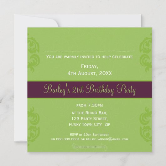 INVITATIONS SPÉCIAUX :: finesse 6SQ (Dos)