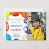 Invitations sportives avec photo (Devant)